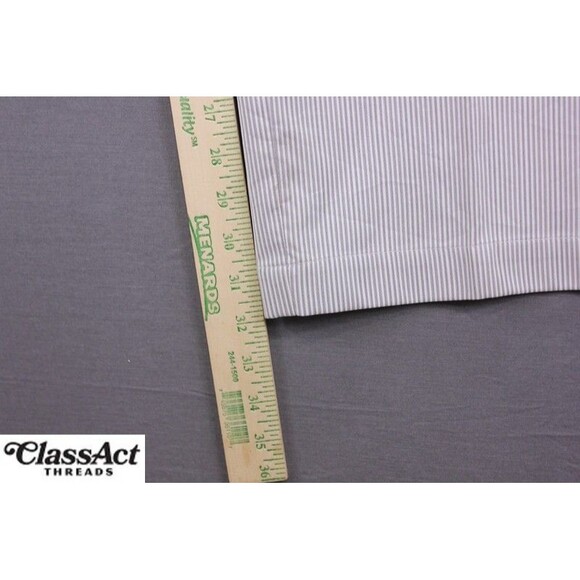 Nike Golf Pants Dri-Fit Slacks Gray White Striped Mens Flat Fronts 33" X 32" - Picture 8 of 14